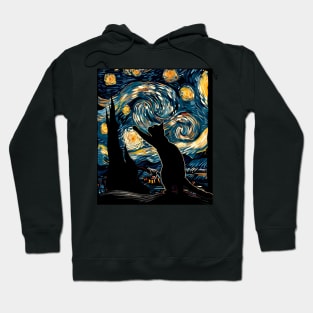 Cat Starry Night Adventure Hoodie